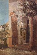 Tom roberts Moorish Doorway,Granada oil on canvas